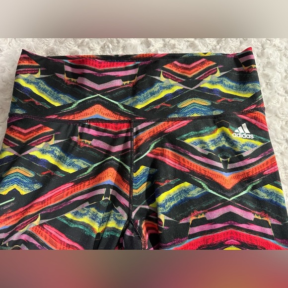 Adidas Womens Training High Rise Multi Color Leggings - Picture 5 of 10